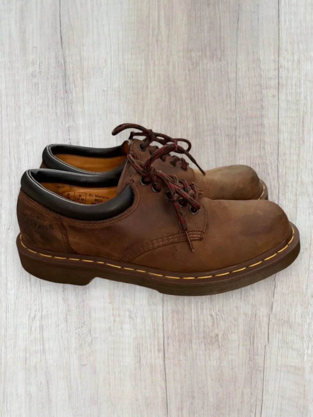 Dr. Martens 8053 Crazy Horse Brown Leather 5-Eye Oxford Shoes Men's US 9